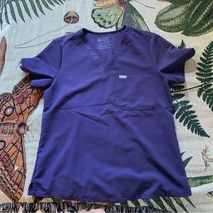 Dark Purple Medium Catarina Figs Scrub Top